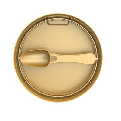 購入 OEM受容 フリップトップミルク粉末は,スプーンでBPAフリープラスチックチンの蓋をカバーすることができます オンライン製造