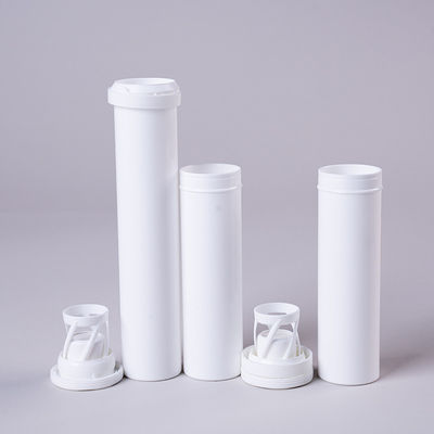 Effervescent Tablet Tubes with Custom Logo and Dessicant in PP Plastic Material
