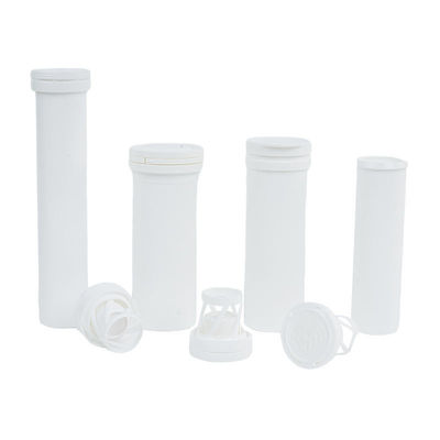 30ml 40ml 50ml PP Plastic Effervescent Tablets Packaging Tubes with Silica Desiccant Cap