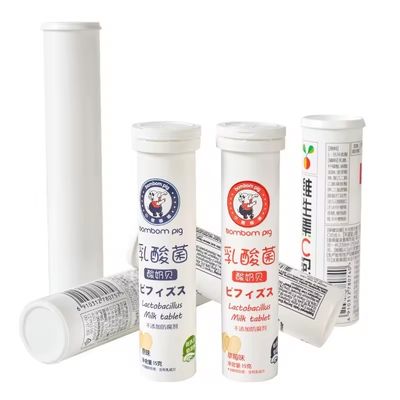 購入 ビタミンCの錠剤と発泡錠剤のための空白の直線包装キャンディーチューブ オンライン製造