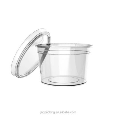 デザイン カスタム使い捨て 400ml PP 透明プラスチックヨーグルトカップ 蓋付き 牛乳パッケージ 2023