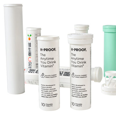 Custom PP Vitamin Tablet Effervescent Empty Plastic Bottles Milk Tablet Tube with Flip