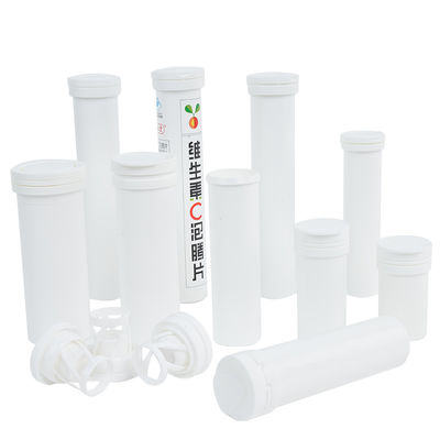 2024 カスタマイズされた プラスチック製 PP 発泡式 タブレット チューブ フリップシール 食品用錠剤瓶