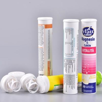 Effervescent Tablet Vitamin C Tubes Packaging Childproof Health Safe Candy Container OEM