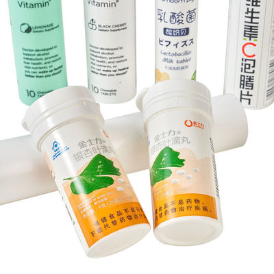 Custom White Straight Effervescent Tablets Packaging Tube for Vitamin C Professional