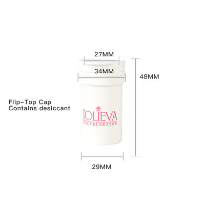 48mm 高さ フリップトップ 蓋 乾燥剤 食品 グレード PP プラスチック 発泡 タブレット チューブ